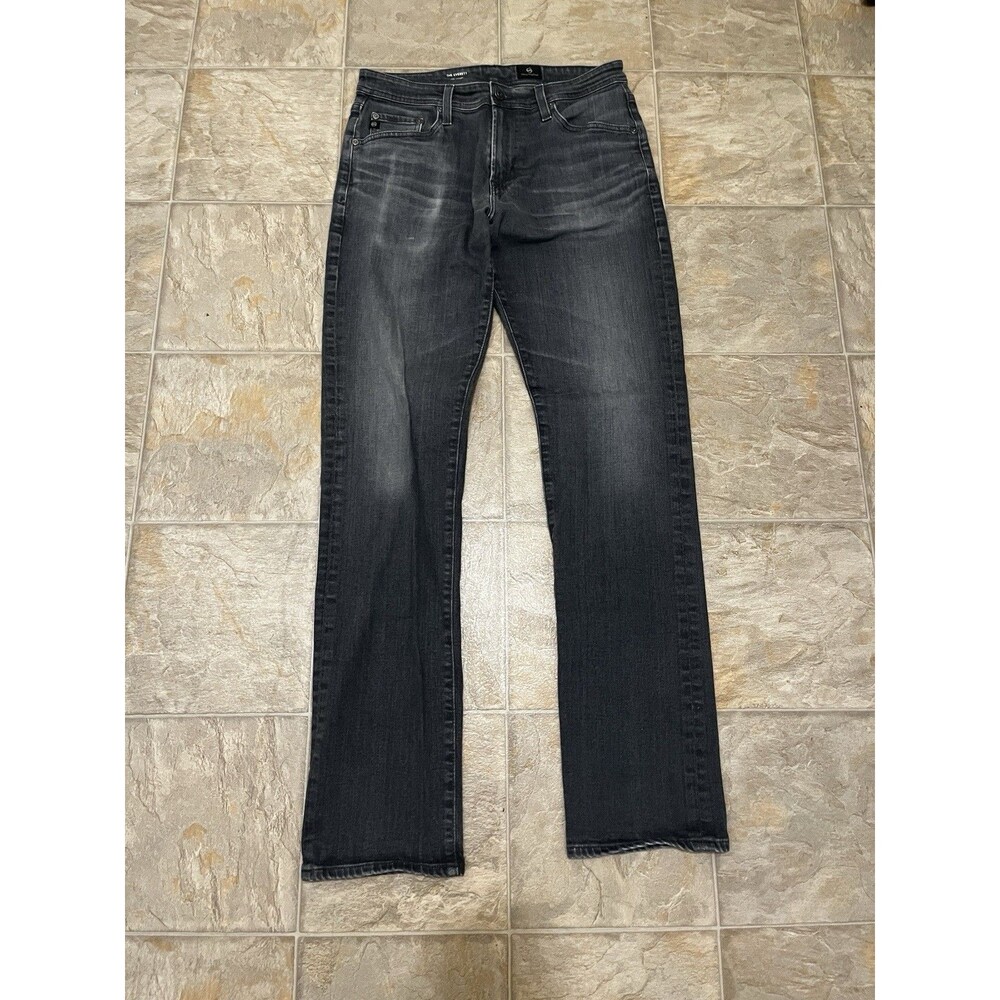 AG Adriano Goldschmied The Everett Slim Straight Jeans Men’s 31x34 Black Gray